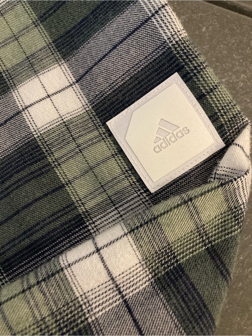 adidas mens cropped plaid button down shirt! quite rare!